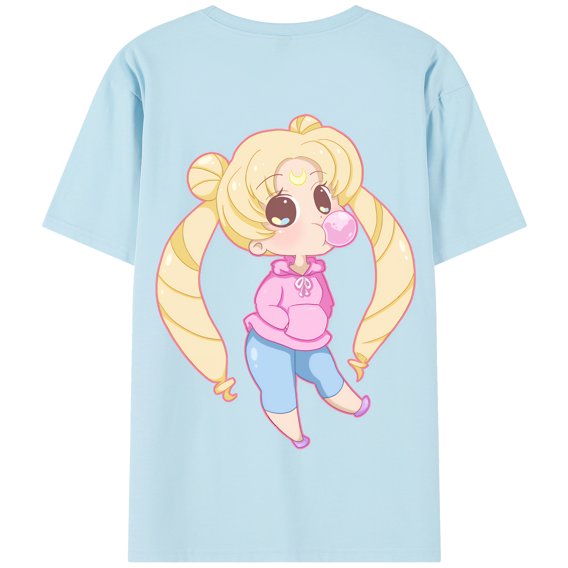 （画像用） 美少女戦士セーラームーン 愛野 美奈子 あいの みなこ Sailor Moon Aino Minako 綿100％半袖Tシャツ（背面プリント）